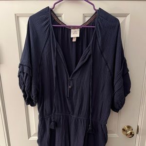 Knox Rose Navy Blue Romper